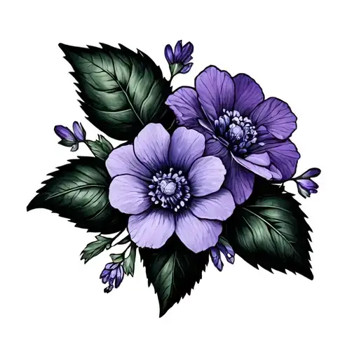 Violet And Primrose Bouquet Small