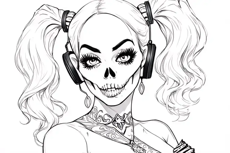 Harley Quinn And Skullcandy Sleve