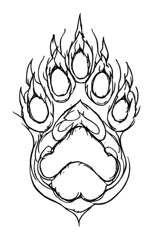 Cat Paw Outline