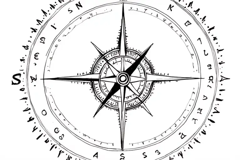 Mindfulness With Compass Surrounded