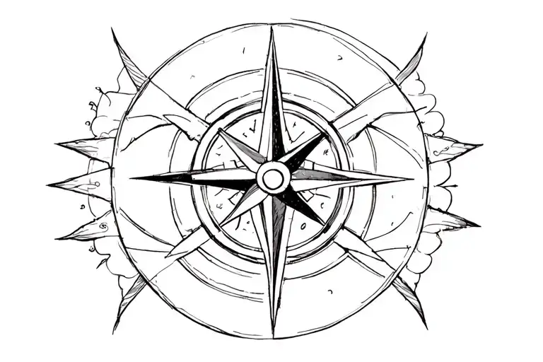 Mindfulness With Compass Rose Intertwined