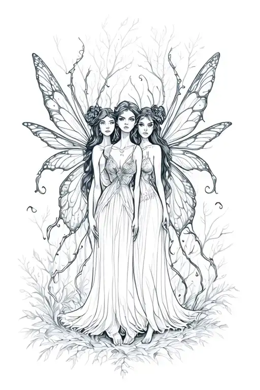 Dark Fairies In The Woods
