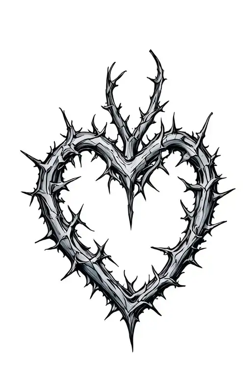 A Heart Made Out Of Thorns With Cyberlism