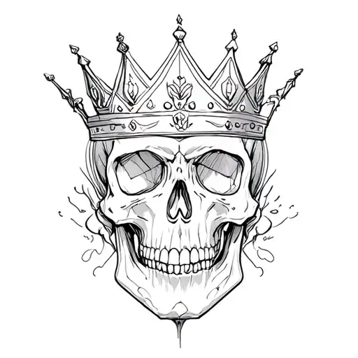 Skull Wearing A Crown