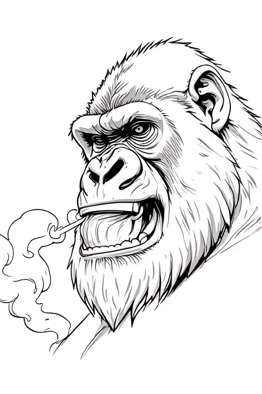 It'll Buff Gorilla Smoking
