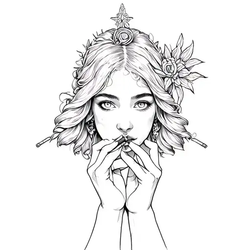 The Palms Of The Holy Girl Hold A Cigarette Jarum Classic