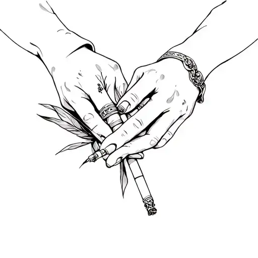 The Palms Of The Holy Girl Hold A Jarum Classic Cigarette