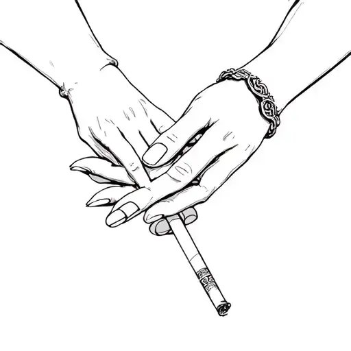 The Palms Of The Holy Girl Hold A Jarum Classic Cigarette