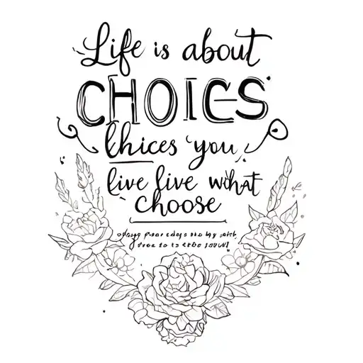 Life Is About Choices You Live With What You Choose