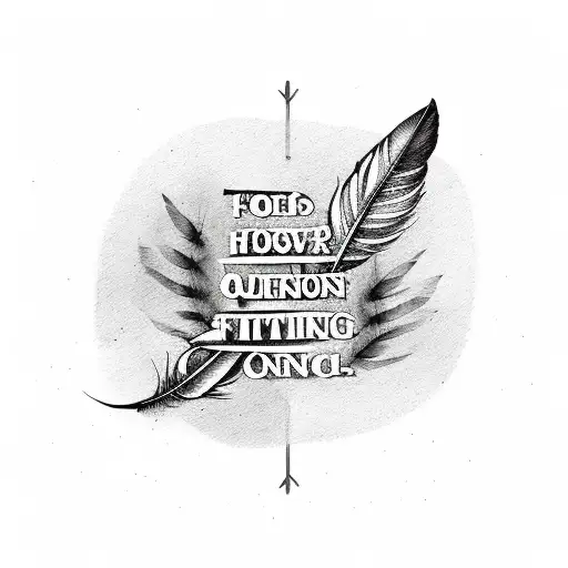 Feather With A Motivational Quote