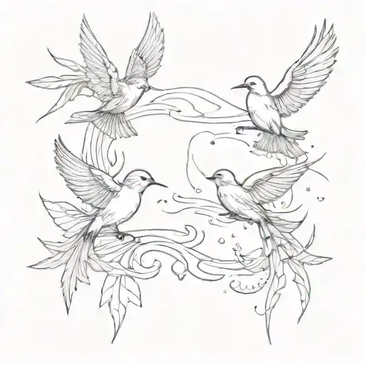 Word Ataraxia And Swallow Escaping From The Neck