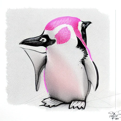 Pink Baby Girl Penguin