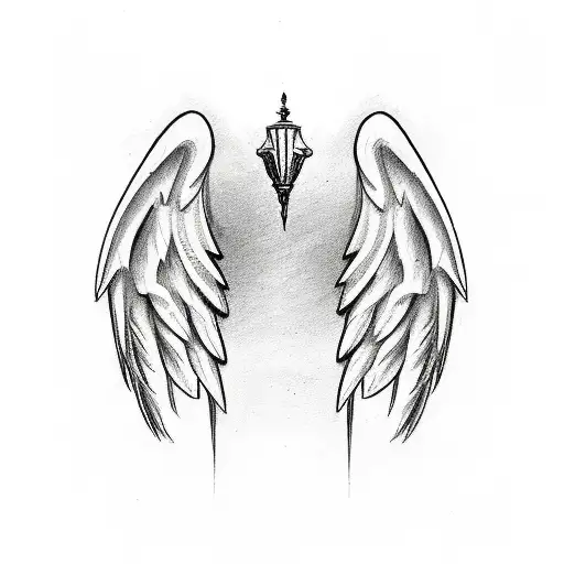 Angel Wings With Letter M