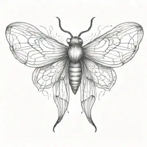 Moth Drawn To A Flame Like Wings