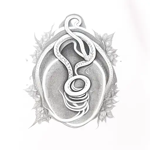 Neda Symbol Made Up Of A Snake And Vine