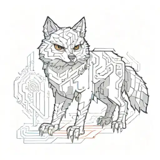 Combine A Pixelated Owl And Wolf In A Tattoo Inspired By Retro Video Games