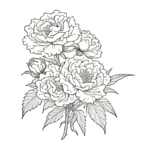 February March September Birth Flower Bouquet Of Carnation