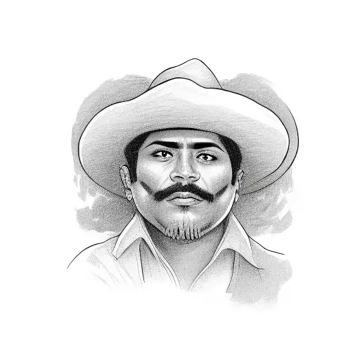 Mexican Man Holding An American Rose