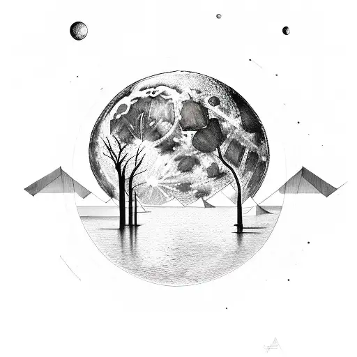 Moon With Leading Lines