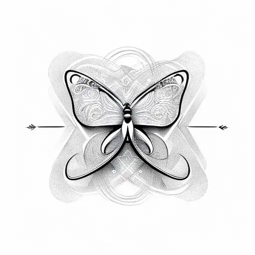 Infinity Symbol With Date And Butterfly