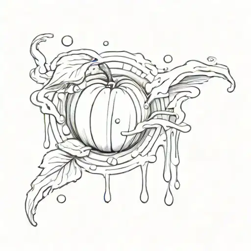 Melting Dripping Word 'Peachy'