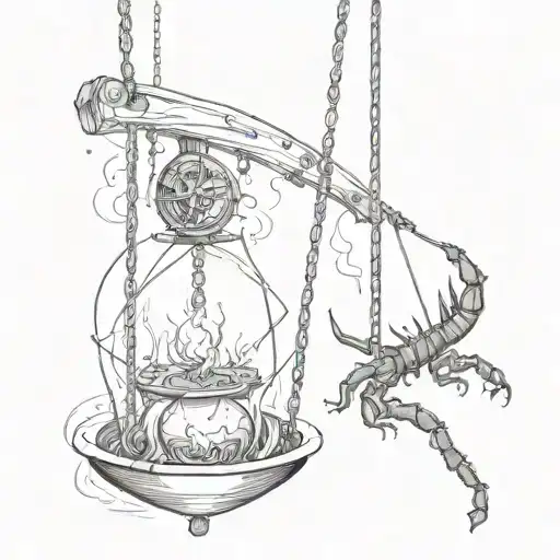 Swings A Pendulum With Fire And Another With A Scorpion