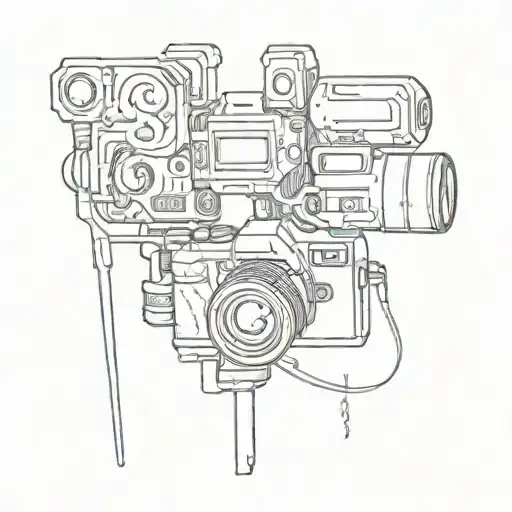 Combine Graffiti Lettering Elz With Sketch-style Camera Illustrations