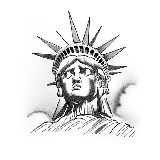 Cloud Sleeve With Statue Of Liberty