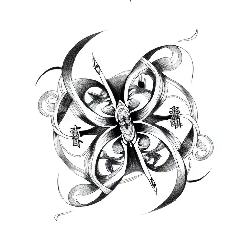 Infinity Symbol With Three Butterflies