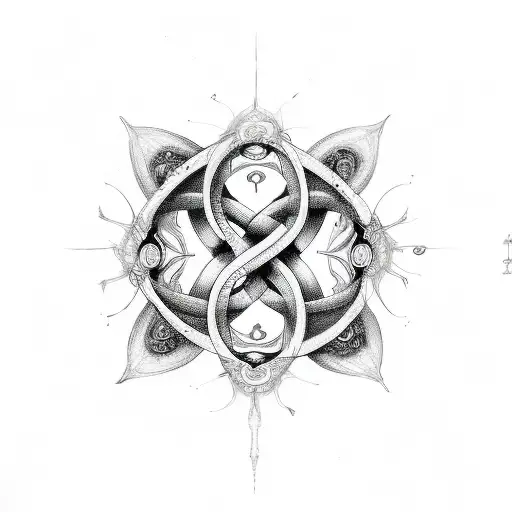 Infinity Symbol With Three Butterflies