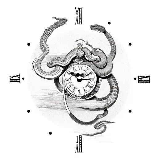 Above A Clock Begins The Coiling Of The Serpent