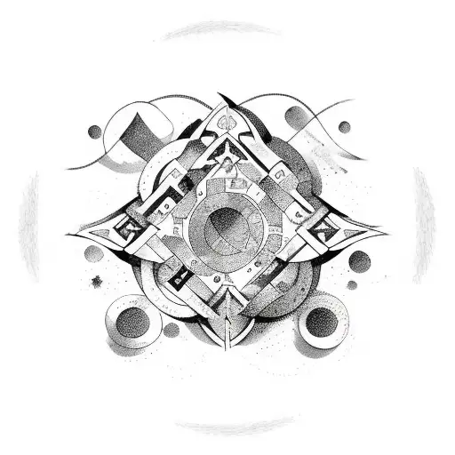 Nordic Symbols In A Circle