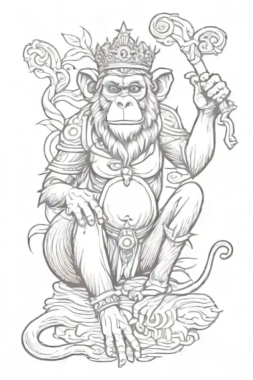 King Monkey Holding