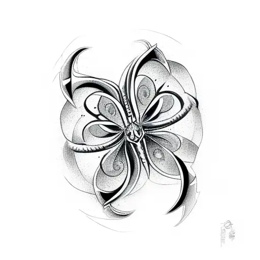 Infinity Symbol With Three Butterflies