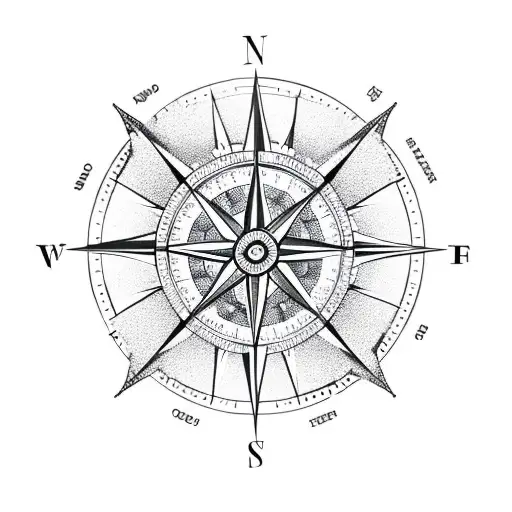 Compass With Flowers