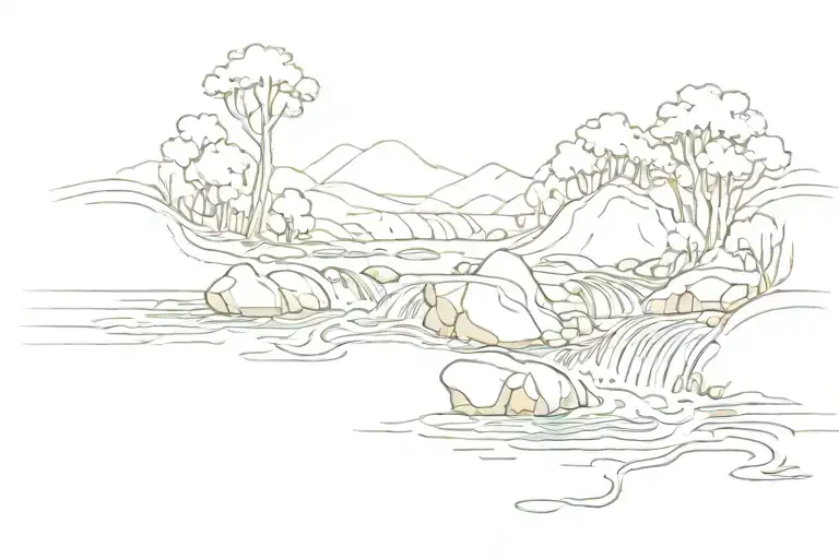 Water Flowing In A River