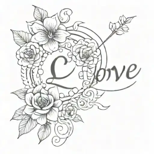 Simple Love Tatto With My Name Suhaib And My Gf Name Mizbah