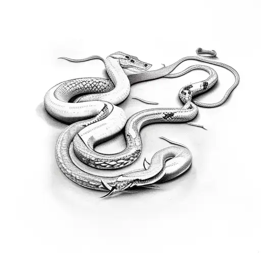 Narcissus & Holly With Snake