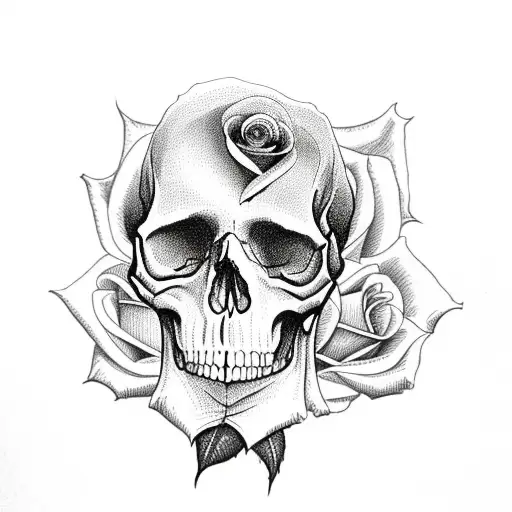 Skull With Rose