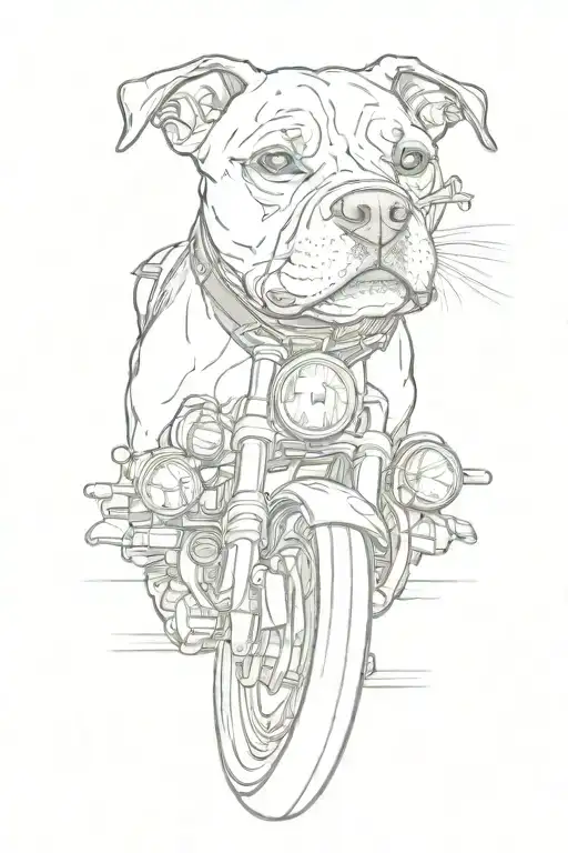 Travel Motorbike Staffie Dog