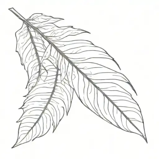 Acacia Leaf With Curvature