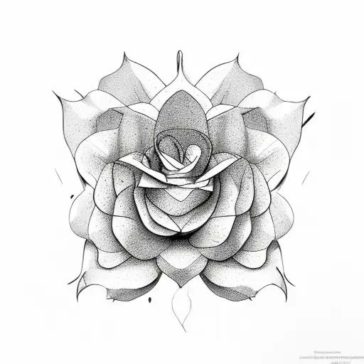 Flower With Petals Of Each Color Of The Rainbow