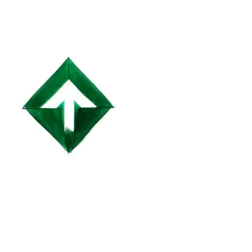 A Green Arrow With A Black Background