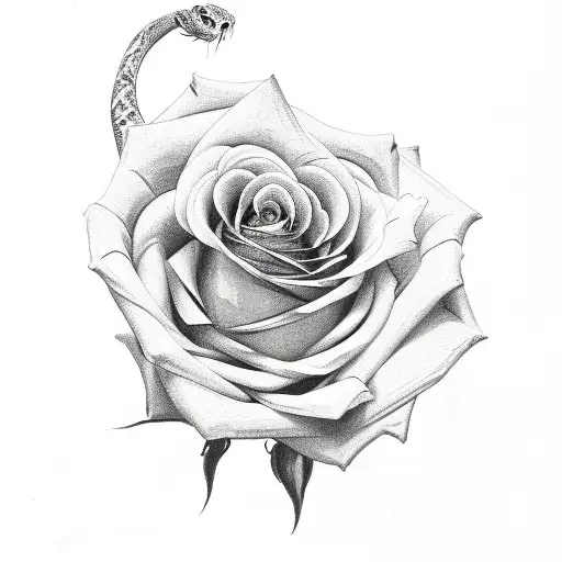 Rose With A Snake