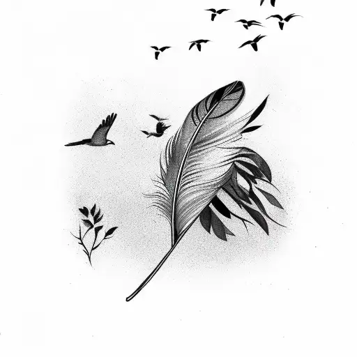 Feather With Birds