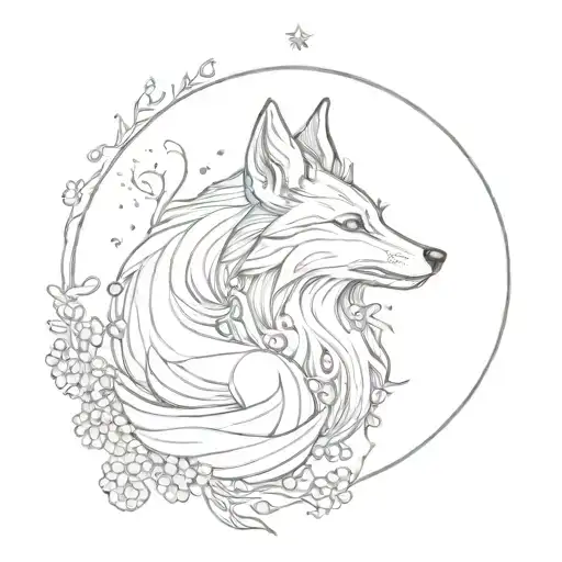 Fox And Moon And Aquarius