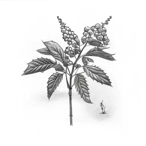 Blackberry Plant With Occitan Cross