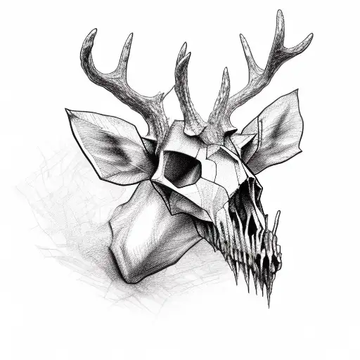 Metal Deer Skull