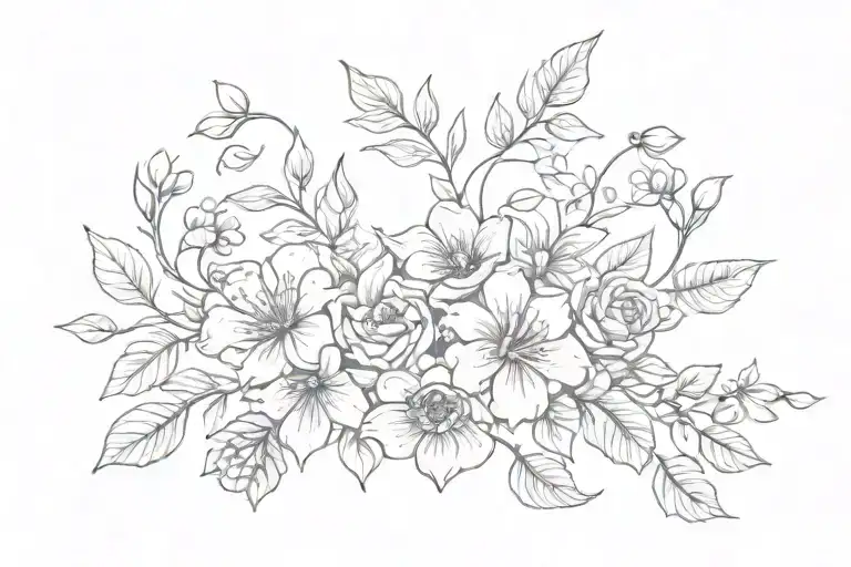 Wrist Tattoo With Vines And Flowers And Country Style