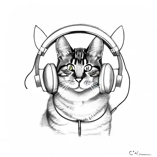 A Cat Wearing Gaming Headphones